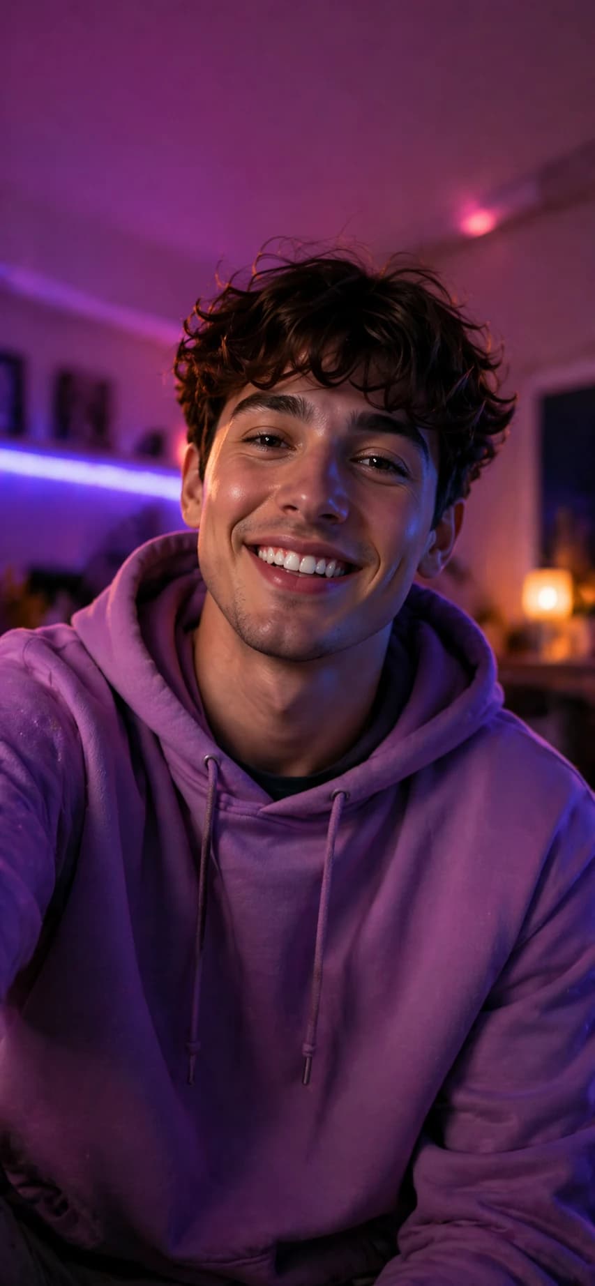 Smiling person using LushyChat video chat, Alex, 21